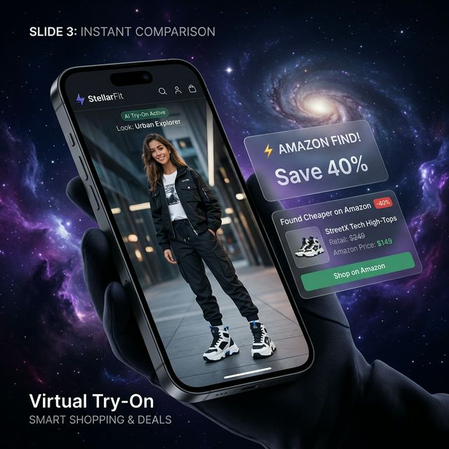 Streetwear try-on with price compare